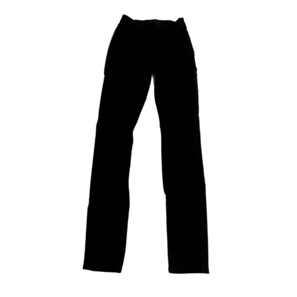J Brand Carolina Super High Rise Skinny Jeans in Black Vesper